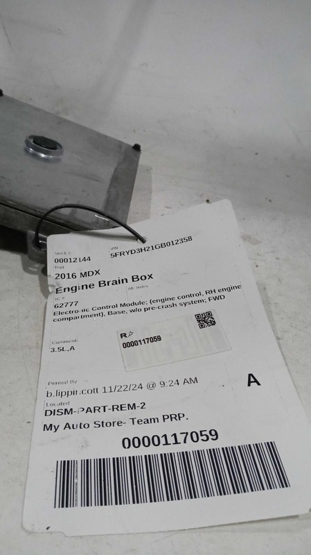 2016 Acura MDX Engine Control Module ECM 3.5L OEM Used 105K Miles Grey