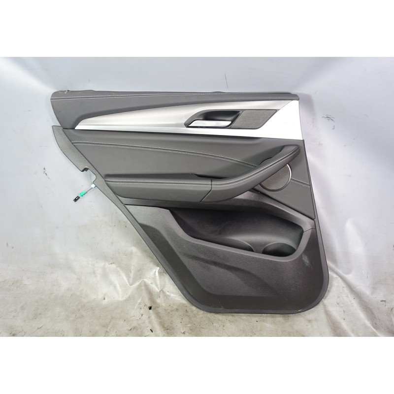 Damaged 20-24 BMW F97 X3M Left Rear Int Door Panel Trim Skin Black Leather OEM