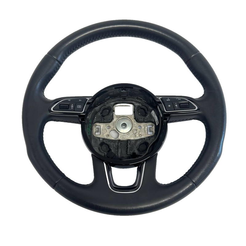 OEM 2015-2018 AUDI Q3 S-LINEBLACK LEATH STEERING WHEEL W/ SWITCHES 8U0419091AL