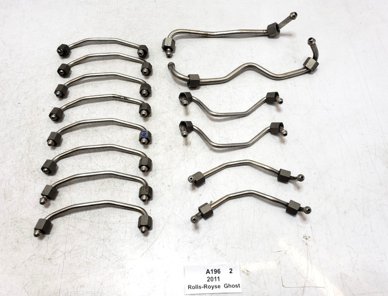 ✅ 10-14 OEM Rolls Royce Ghost RR4 Engine Motor Fuel Injector Pipe SET Of 14
