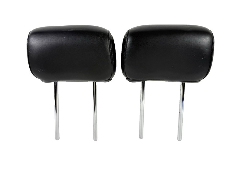 2004-2010 Nissan Titan Rear Pair Headrest 2nd Row Head Rests Gray Leather OEM