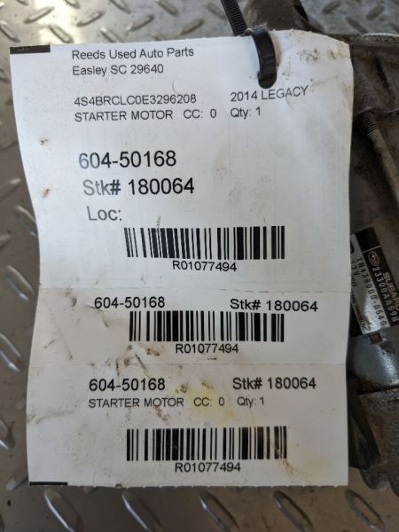 Starter Motor CVT Fits 08-15 LEGACY 1077494