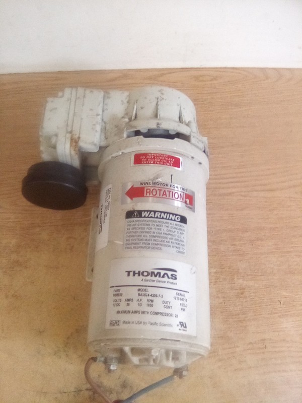 Thomas BA3624-4209-7-3 M98839 12DC Volts 26Amps 1800RPM 1/3HP