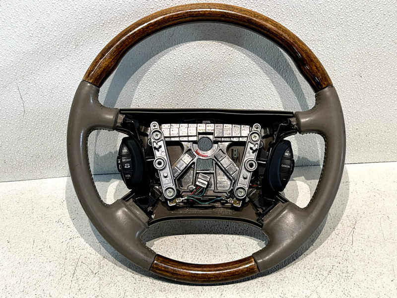 97-03 Jaguar XJ8 Steering Wheel w/Switches Beige OEM