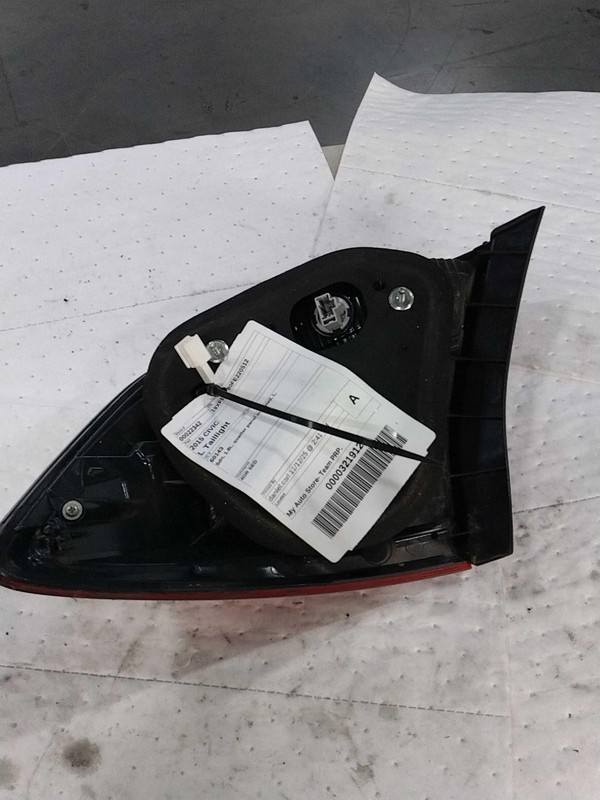2015 Honda Civic Left Tail Light Assembly Black Used 289065 212K Miles