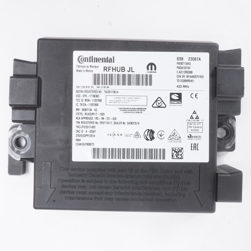 2018 - 2019 Jeep Wrangler Receiver Hub Control Module Unit OEM