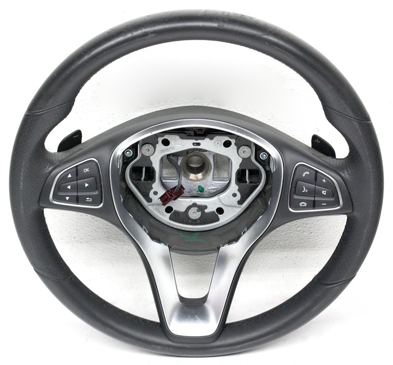 OEM Steering Wheel For Mercedes-Benz CLA250 Black Leather 001-460-91-03-9E38