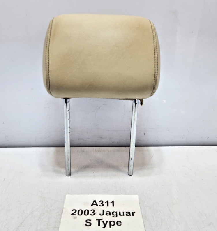 ✅03-08 OEM Jaguar S-Type X200 Front Right Passenger Headrest Head Rest Beige