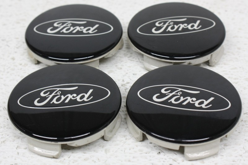 OEM Set Of 4 Black Center Caps For 2018-2025 Ford Models FL3Z-1130-L - Scratches