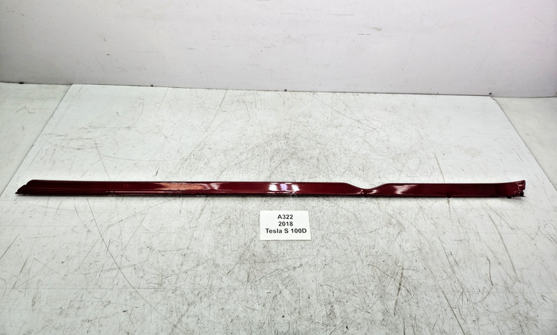 ✅ 2012-2020 OEM Tesla Model S Right Rocker Panel Moulding Scuff Plate Red PPMR*