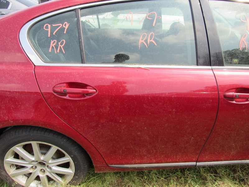 06 LEXUS GS300/ 07-11 GS350 RIGHT PASSNGER REAR DOOR ASSEMBLY RED 3R1