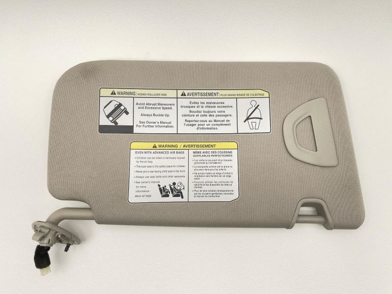 2018-2020 NISSAN ROGUE LEFT SUN VISOR GRAY TC:G 31K 53200