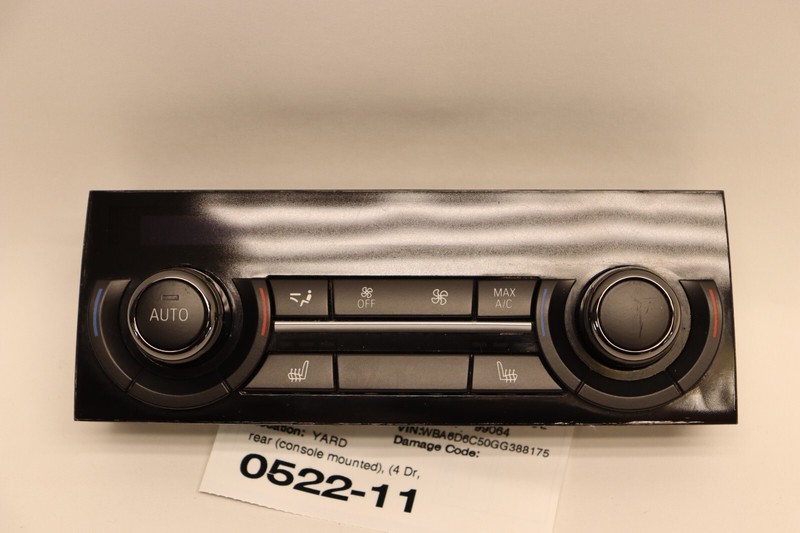 2013-2019 BMW 650I GRAN COUPE REAR CONSOLE A/C CLIMATE HEATER TEMP PANEL OEM