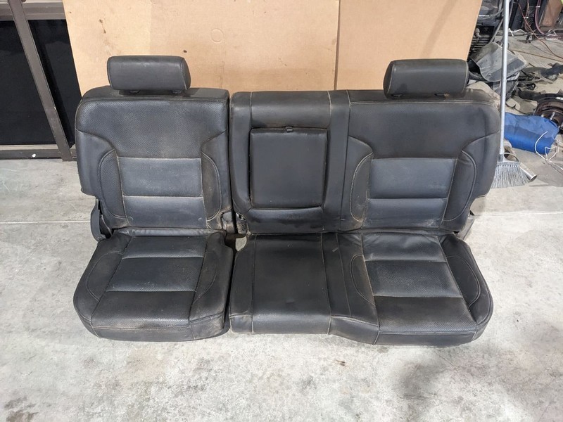 14-19 Silverado Sierra 1500 Rear Split Bench Seat Black Leather 1184511