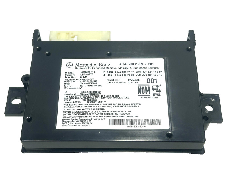 📌 2020 MERCEDES A220 COMMUNICATIONS TELEMATICS CONTROL MODULE 2479002009 OEM