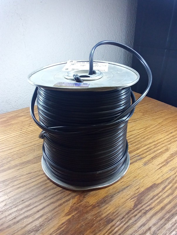 Apx. 200ft Roll of Lamp Wire Black Strand 16/2 Gauge 300V