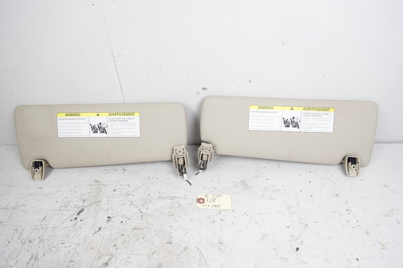 BMW F30 F32 F80 M3 M4 Left & Right Interior Sun Visor Set OEM Cloth Black