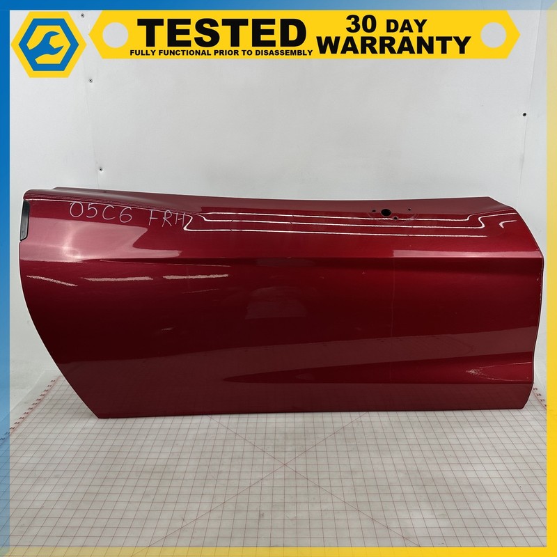 05-13 Chevy Corvette C6 FRONT RIGHT PASSENGER SIDE DOOR SHELL Red 86U OEM