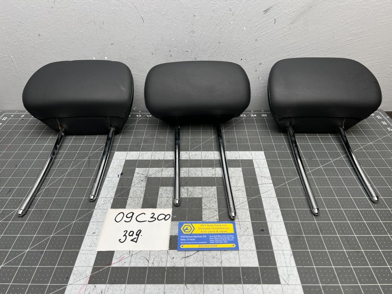 08-14 Mercedes C250 C300 C350 REAR CENTER RIGHT LEFT SEAT HEADREST SET Black OEM