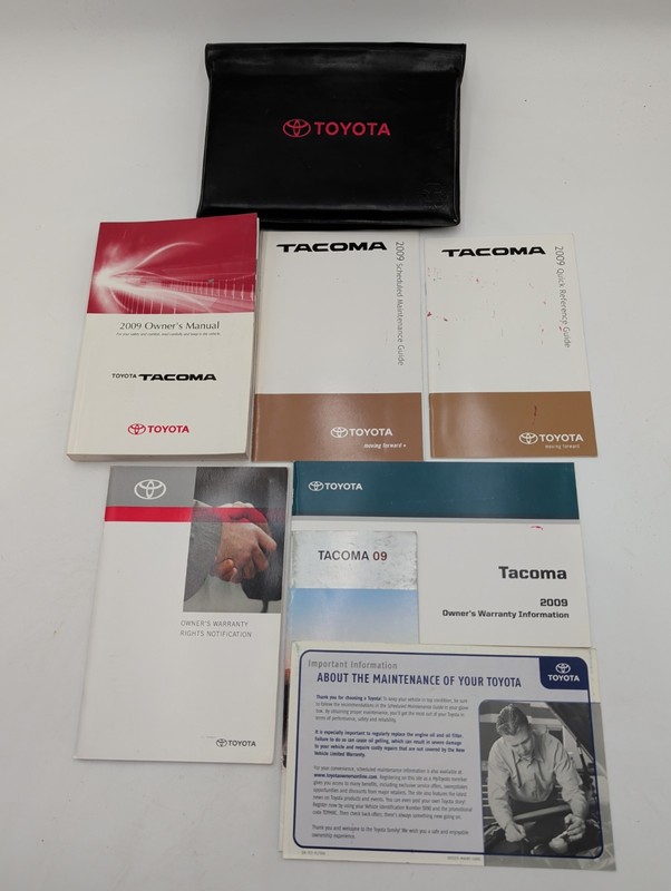 2009 Toyota TACOMA Owner's Manual With Quick Reference Guide & Case