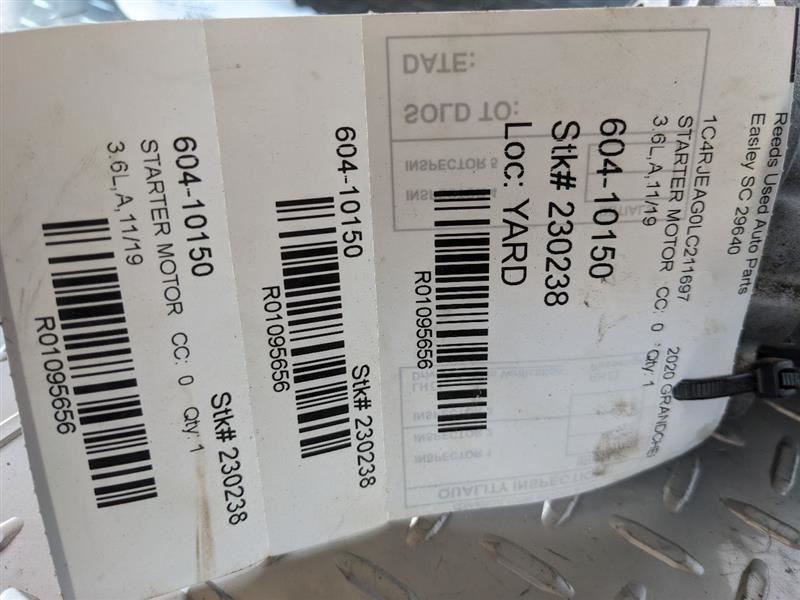Starter Motor Fits 16-20 DURANGO 1095656