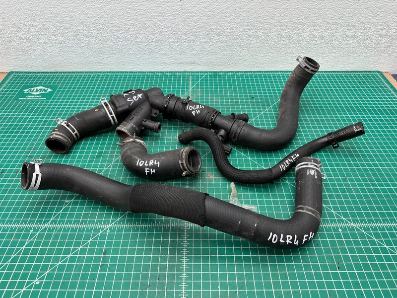 10-13 LAND ROVER LR4 ENGINE COOLANT THERMOSTAT UNIT & HOSE TUBE PIPE SET OEM