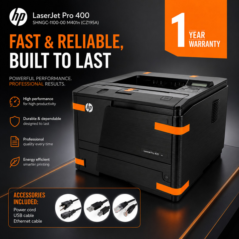 FULLY TESTED🔥HP LaserJet Pro M401n CZ195A Fast Monochrome Network Laser Printer