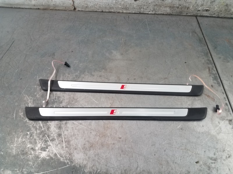 2018 Audi S4 Quattro B9 Front Illuminated Door Sill Scuff Plates #2795 VV10
