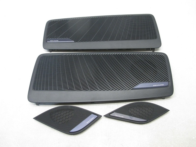 17-23 AUDI B9 A4 S4 BANG & OLUFSEN DOOR SHELF COVER SPEAKER GRILLE SET OEM 02102