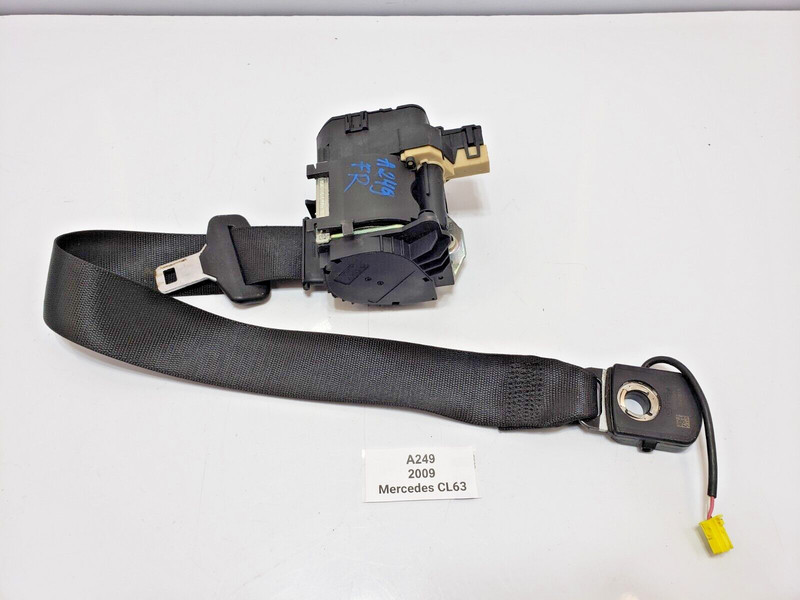 ✅ 07-10 OEM Mercedes C216 CL63 CL550 Front Right Passenger Side Seat Belt Black