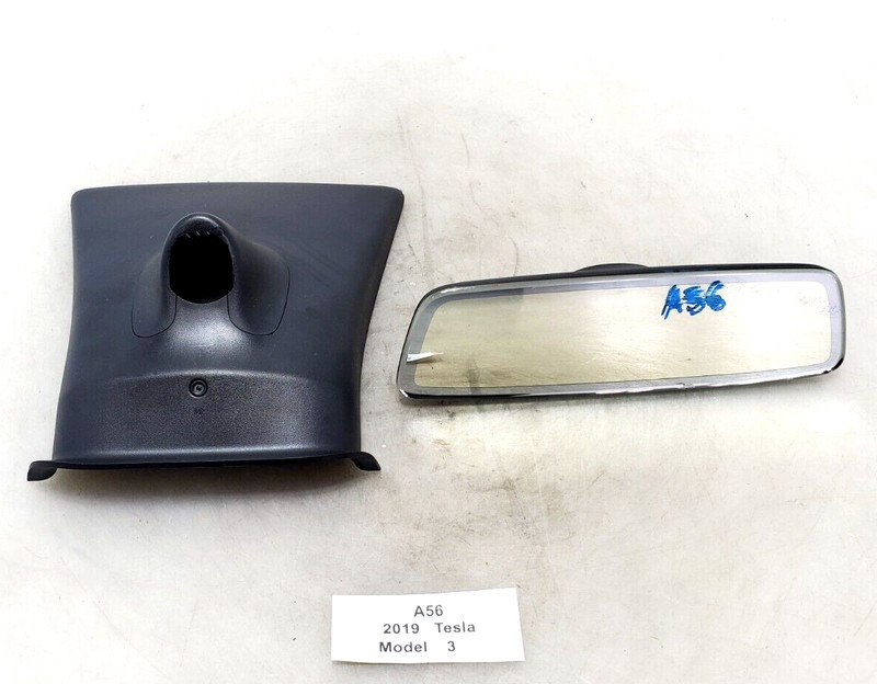 ✅ 2017-2023 OEM Tesla Model 3 Rear View Mirror W/ Security Camera Cover