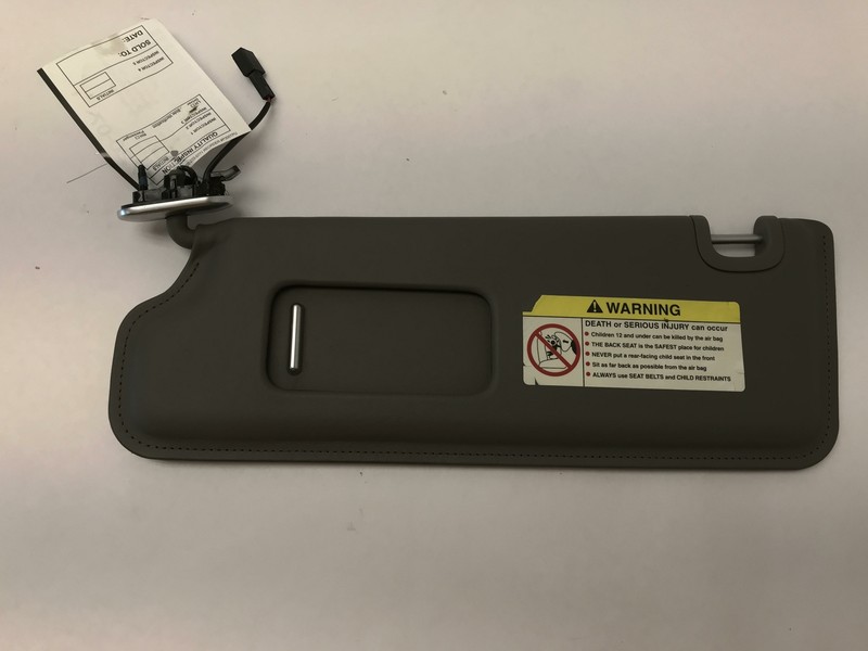 04-10 BENTLEY CONTINENTAL SUN VISOR LEFT DRIVER SIDE OEM GRAY LEATHER