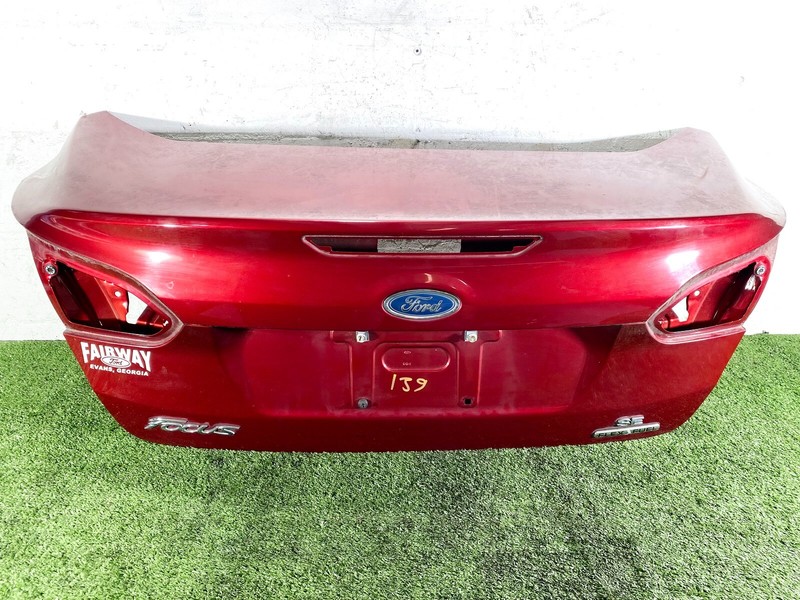 12-18 FORD FOCUS SEDAN REAR TRUNK LID HATCH COVER PANEL ASSEMBLY RED OEM