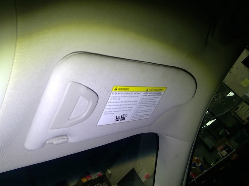 Passenger Sun Visor Illuminated Fits 14-19 INFINITI Q70 1728491