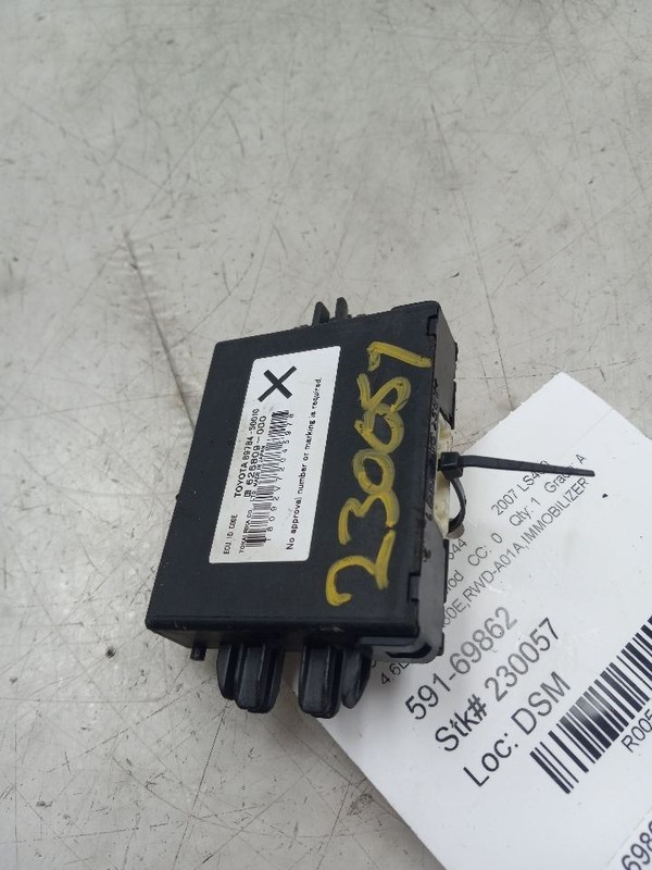07-09 LEXUS LS460 4.6L RWD AT CHASSIS ECM ANTI-THEFT LOCKING CONTROL MODULE