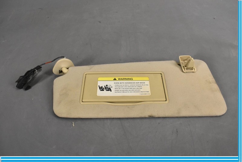 04-06 Jaguar XJ8 X350 Front Left Illuminated Sunvisor w/ Vanity Mirror Tan OEM