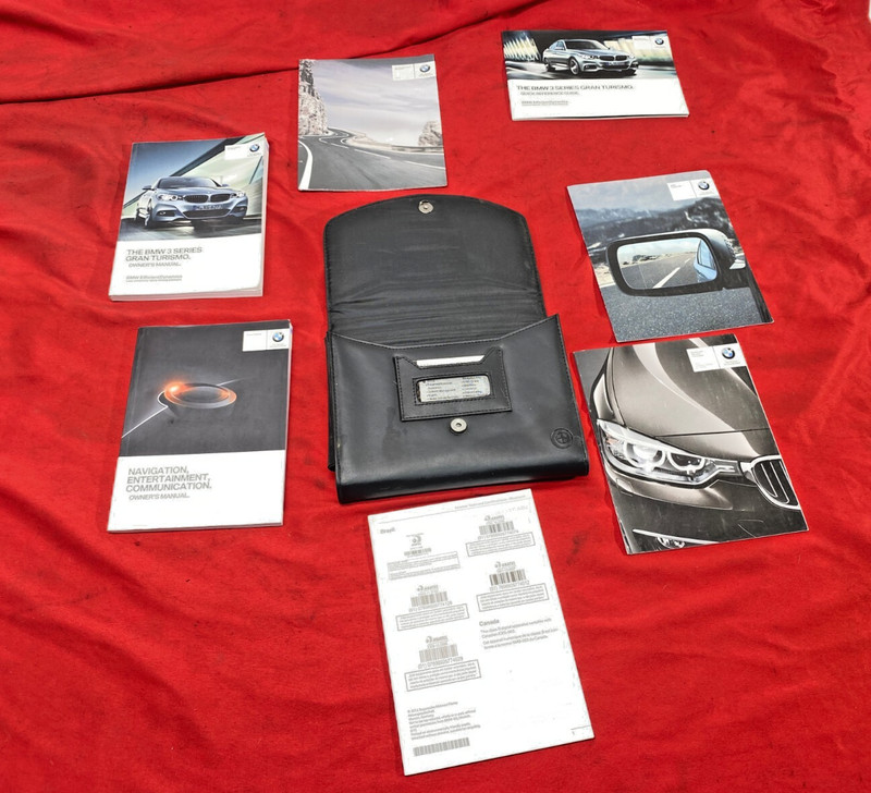 14-19 BMW F34 3 Series Gran Turismo Owners Manual Guide Booklet Case Set OEM✅