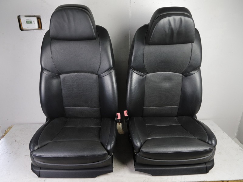 11-13 BMW F10 FRONT SEATS NAPPA LEATHER BLACK HEAT COOL MASSAGE W/ SCREEN OEM