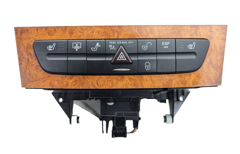 03-09 Mercede W211 E350 CLS550 Hazard Switch Control Panel Wood 2116800552 OEM
