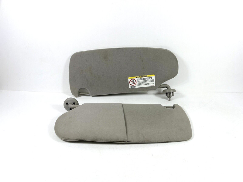 2003-2008 Dodge Ram Sun Visors Left & Right Side Pair Set Gray Cloth OEM