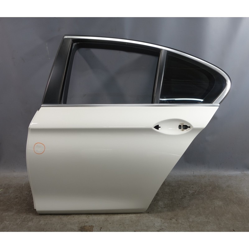 11-16 BMW F10 5-Series Sedan Early Left Rear Drivers Door Shell Alpine White OEM