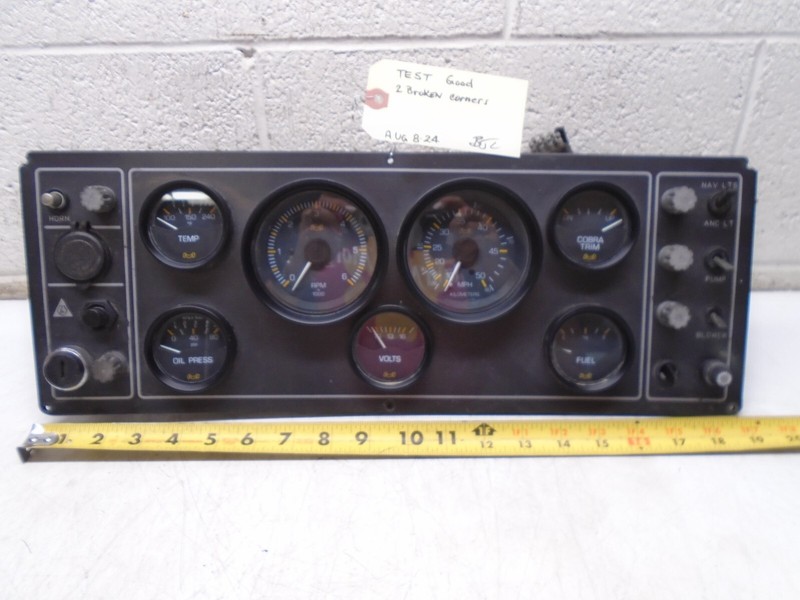 O1 Medallion Marine Gauge Cluster Dash Panel Fuel Volt MPH RPM Temp Oil-No Key
