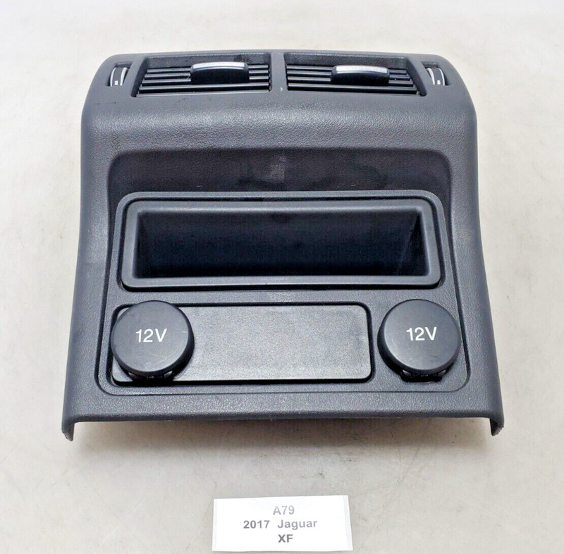 ✅ 16-20 OEM Jaguar XF XE 35t Rear Center Console Cover Panel Air Vent Jet Black