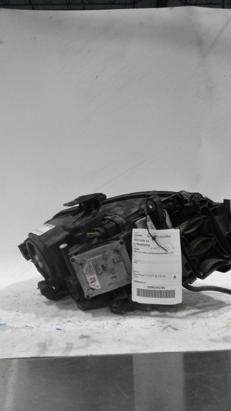2012 AUDI A4 Left Headlight Assembly Black OEM 367718 212K Miles