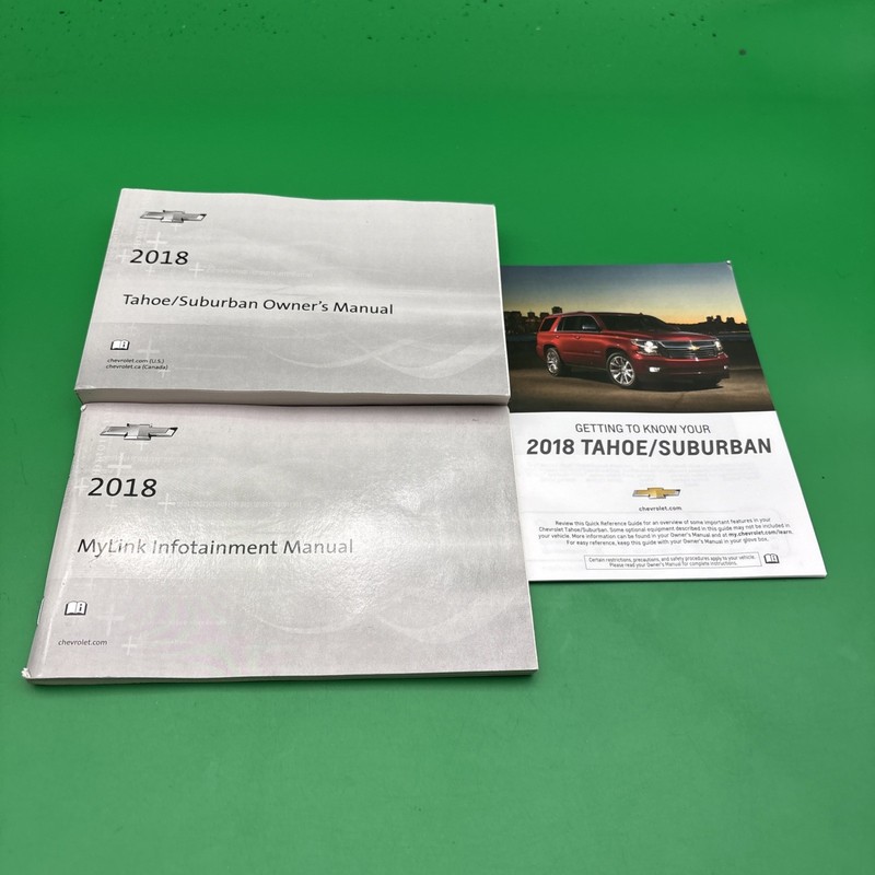 2018 Chevrolet Tahoe/suburban Owners Manual Infotainment With Free Shipping Set