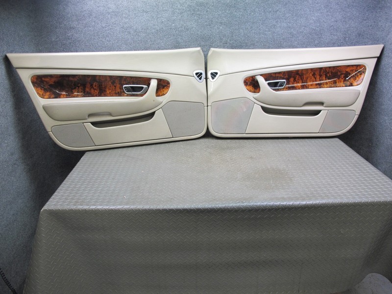 07-10 BENTLEY CONTINENTAL GTC LEFT RIGHT DOOR INTERIOR TRIM COVER PANEL SET 37k