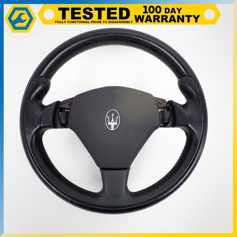 08-19 MASERATI GRANTURISMO STEERING WHEEL COMPLETE ASSEMBLY BLACK OEM