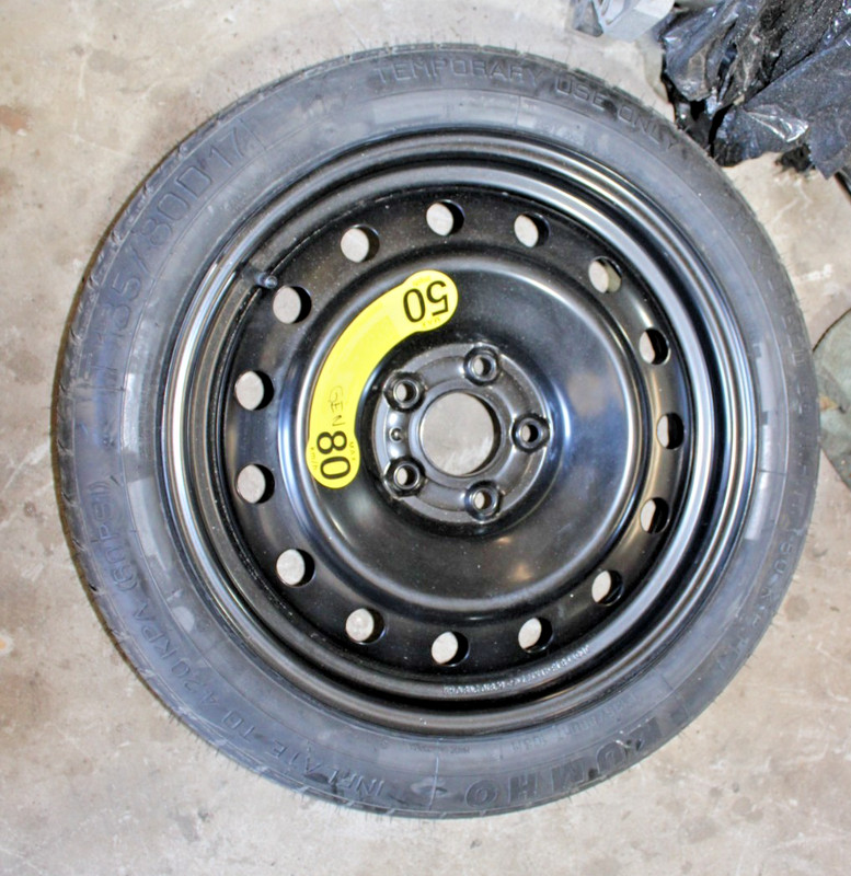 Spare Tire 17" Fits 2009-2016 Hyundai Genesis Coupe Compact Donut.
