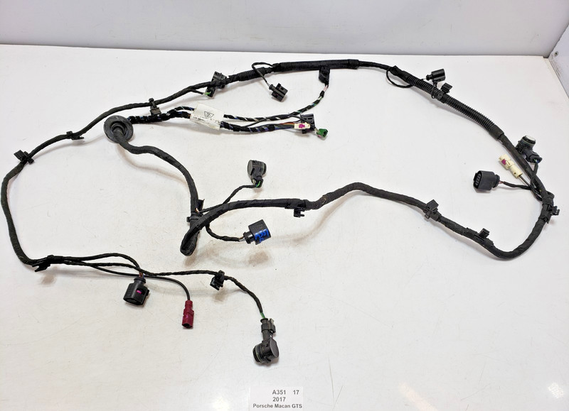 ✅15-18 OEM Porsche Macan GTS 95B Rear Bumper PDC Park Sensor Wiring Harness 34k