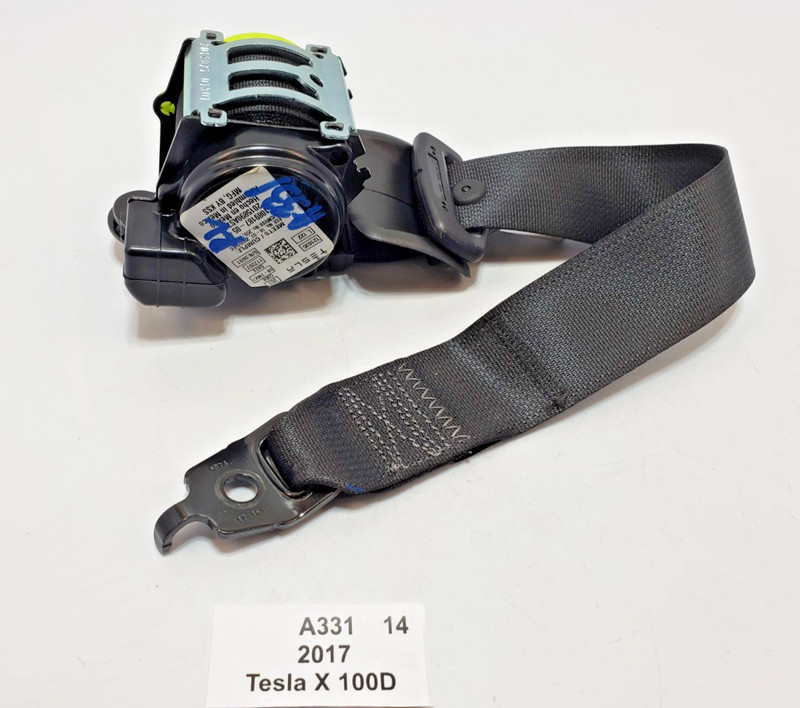 ✅ 16-20 OEM Tesla Model X Rear Center 2nd Row Seat Belt Retractor
